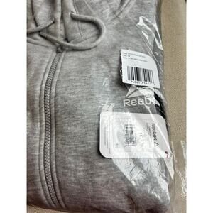 XL Reebok Sport Core Fleece Zip Up Hoodie Grey Heather